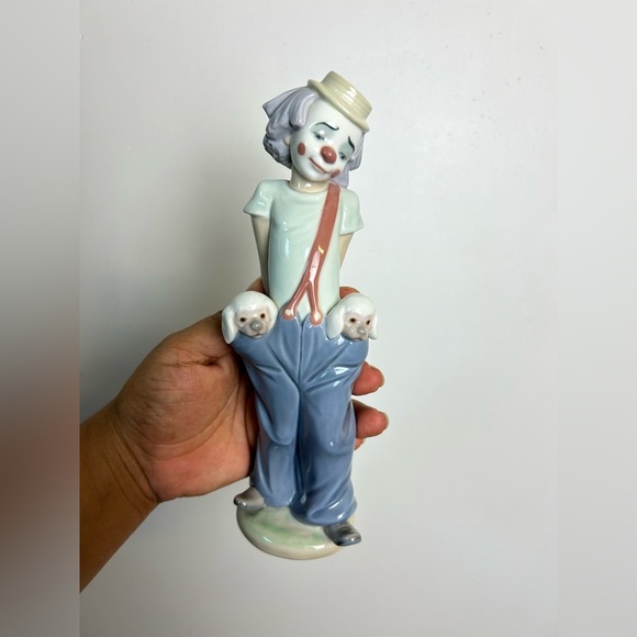 Lladro 7600 "Little Pals" Clown Puppies in Pockets 9” Society Porcelain figurine - Picture 1 of 14